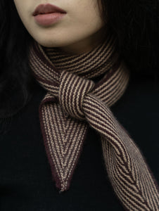 Oats & Rice Sailor Cashmere Rib Neck Scarf Mulberry OR25-NS03