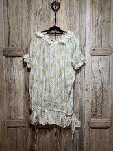 Preloved Ewa I Walla Floral and Stripe Top with Frill Detail and Tassels