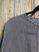 Preloved Toast Navy Stripe Cotton and Linen Mix Shirt Dress