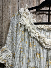 Preloved Ewa I Walla Floral and Stripe Top with Frill Detail and Tassels