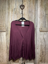 Preloved Apunto B, Burgundy Cotton and Cashmere Cardigan