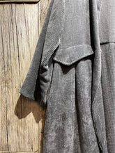 Preloved MADE IN ITALY Grey Cord Duster Coat