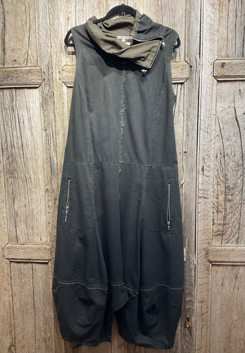 Preloved LURDES BERGADA, Khaki Cotton Mix Dress (or Culottes)