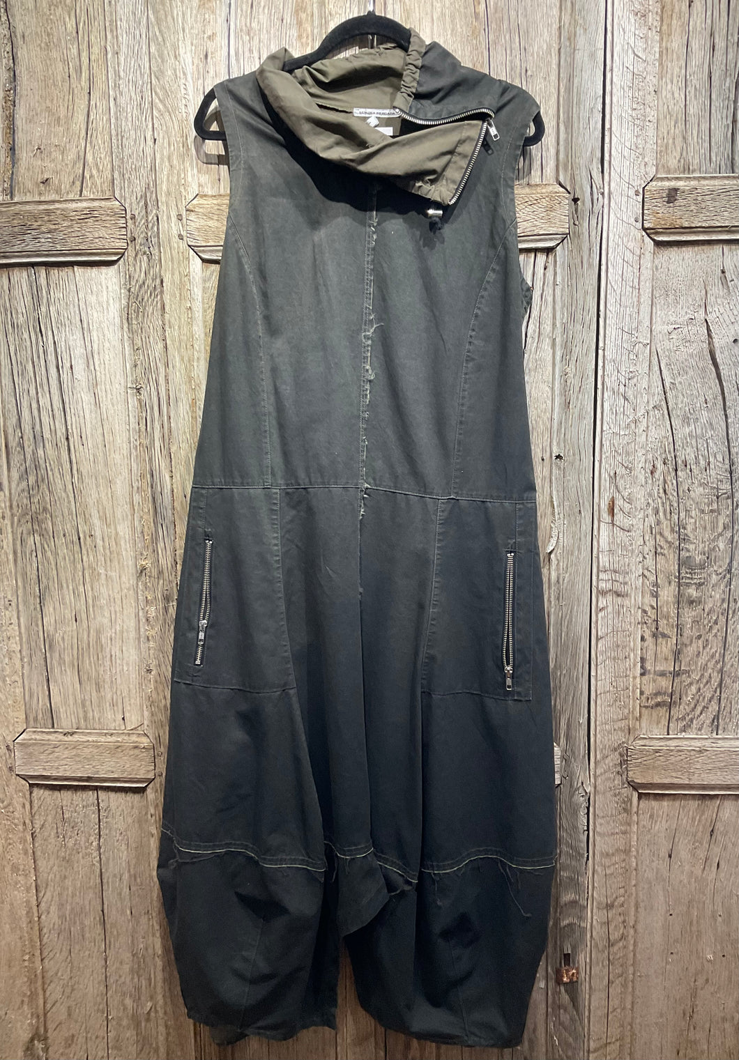 Preloved LURDES BERGADA, Khaki Cotton Mix Dress (or Culottes)