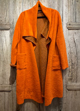 Preloved (NO LABEL) Edge to Edge Orange Wool Coat