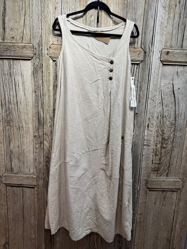 Preloved Lurdes Bergada Linen Pinafore Dress BNWT