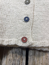 Handknits by ME White Wool and Mohair Crop Cardigan