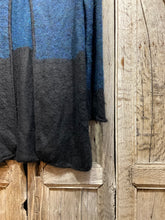 Preloved Blue & Black Alpaca Cardigan