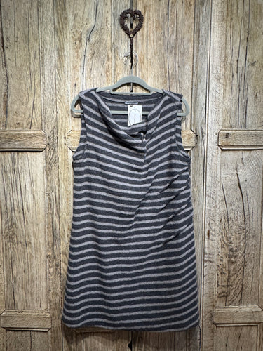 Preloved Consequent Felted Wool Sleeveless Grey Tunic