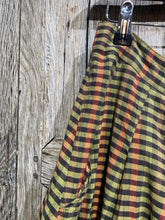 Preloved Toast Check Skirt with Red Hem Detail