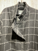 Preloved Oska Long Black and Grey Check Coat