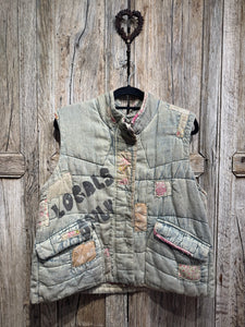 Magnolia Pearl Preloved Washed Indigo Surf Fest Vest 069