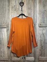 Preloved NAYA Orange & Black Top with Zip Detail