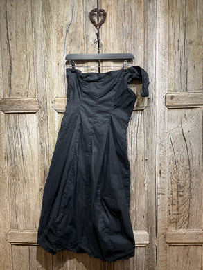 Preloved Black One-Shoulder Cotton Jumpsuit