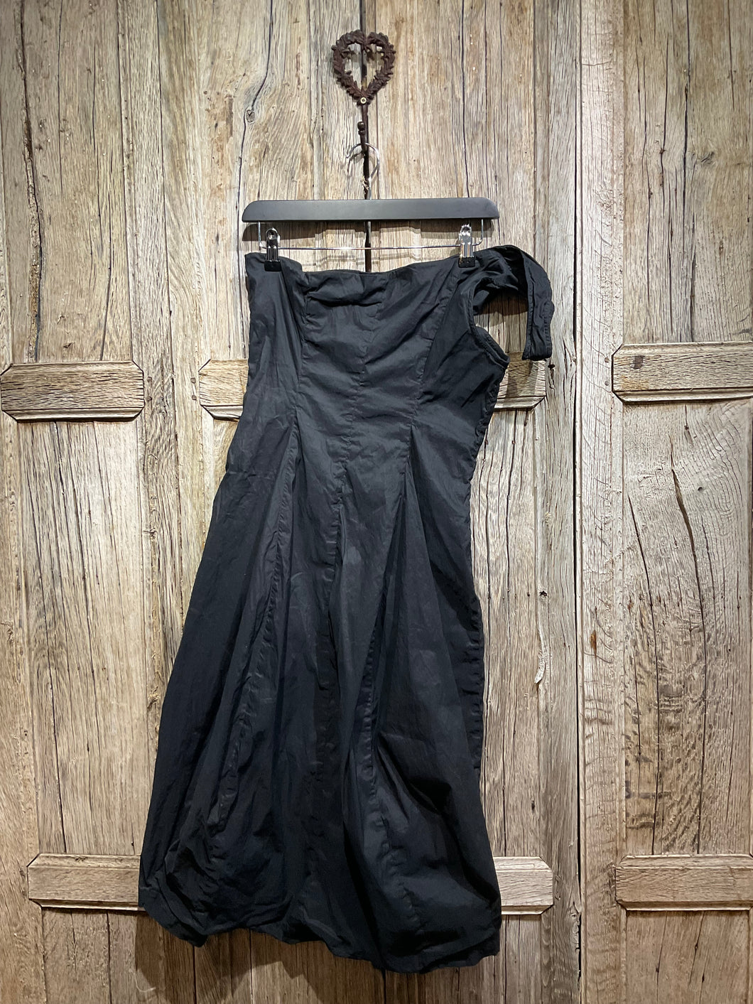 Preloved Black One-Shoulder Cotton Jumpsuit