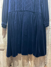 Preloved CABBAGES & ROSES Midnight Blue Quilted Dress