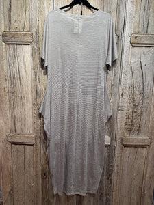 Preloved Elm Design Cream & Brown Stripe Dress