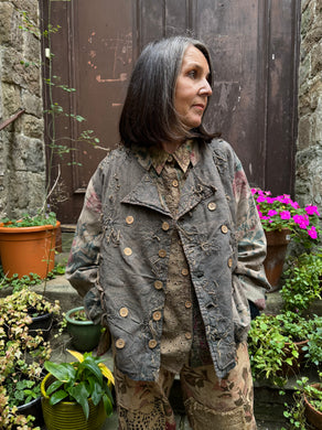 JLS Double Breasted Cotton Floral Jacket 1111