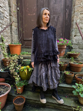 JLS Black Embroidery Appliqué & Lace Layering Tunic Dress 1106