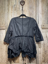 Preloved Black Cotton Jacket with Frill