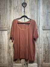 Preloved TOAST Rust Linen and Silk Top