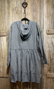 Preloved PRIVATSACHEN Blue Check Cotton Jacket/Smock