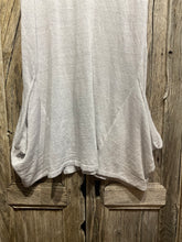 Preloved SARAH PACINI Ice Grey Linen Layering Top