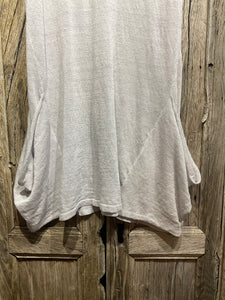 Preloved SARAH PACINI Ice Grey Linen Layering Top