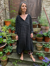 JLS Black & Grey Check Soft Dress D43