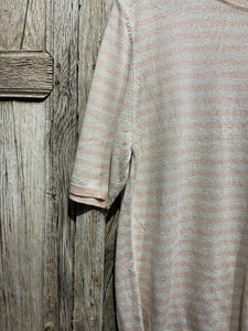 Preloved SIBIN LINNEBJERG, Oyster Pink Stripe Top