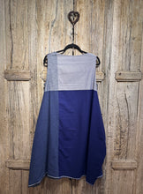 Preloved Officinae Blue Patchwork Pinafore Dress