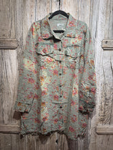 JLS Floral Pattern Olive Shirt D34