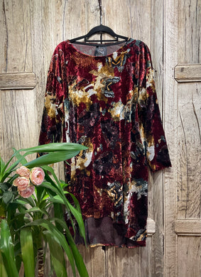 Preloved OUT OF XILE Wine Velvety Dress