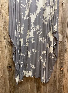 Preloved NO LABEL, Grey and White Pattern Dress