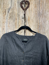 Preloved Basic Sand Black Washed Linen Shirt