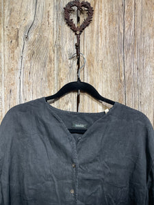 Preloved Basic Sand Black Washed Linen Shirt