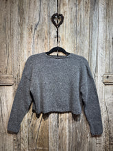 Handknits by ME Grey Crop Cardigan