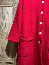 Preloved BARBARA LANG Raspberry Red Wool Coat