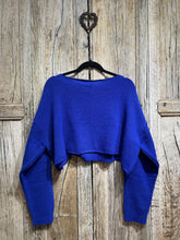 Knit Knit Cotton Mix Alpaca mix Crop Jumper K36 Royal AW24