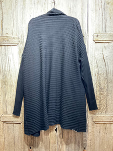 Preloved Å Black Rib Merino Wool Cardigan