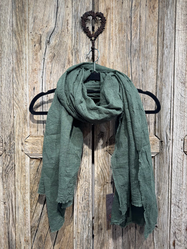 Ewa I Walla Judy Forest Green Scarf 77620 AW25