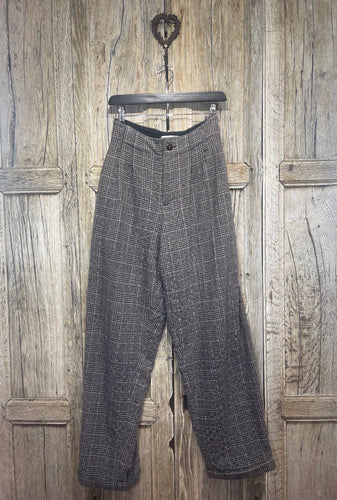 Preloved You Must Create Check Wool Trousers