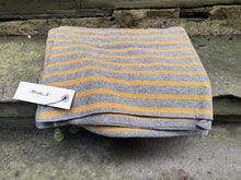 Mama B SEGOVIA Grigio Wide Stripe Scarf AW26