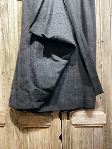 Preloved LES FILLES D’AILLEURS Black Check Wool Skirt