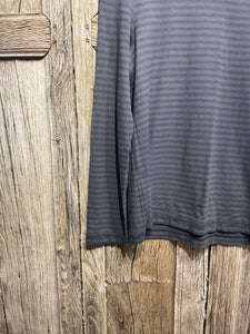 Preloved OSKA, Grey Stripe Long Sleeve Top