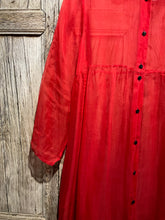 Preloved Red Silk Dress Coat