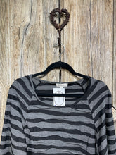 Preloved Black and Grey Stripe Tunic Dress