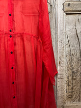 Preloved Red Silk Dress Coat