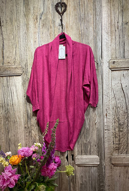 Preloved TOAST, Pink Linen Shrug Cardigan