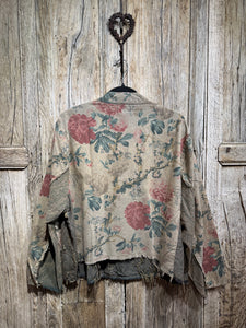 JLS Double Breasted Cotton Floral Jacket 1111